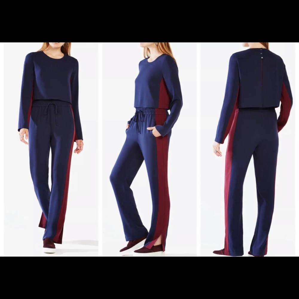 NEW BCBG MAX AZRIA DARK NAVY JUMPSUIT SZ XS $298